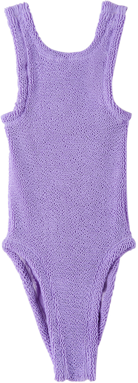 

Цельный купальник Baby Purple со сборками Hunza G