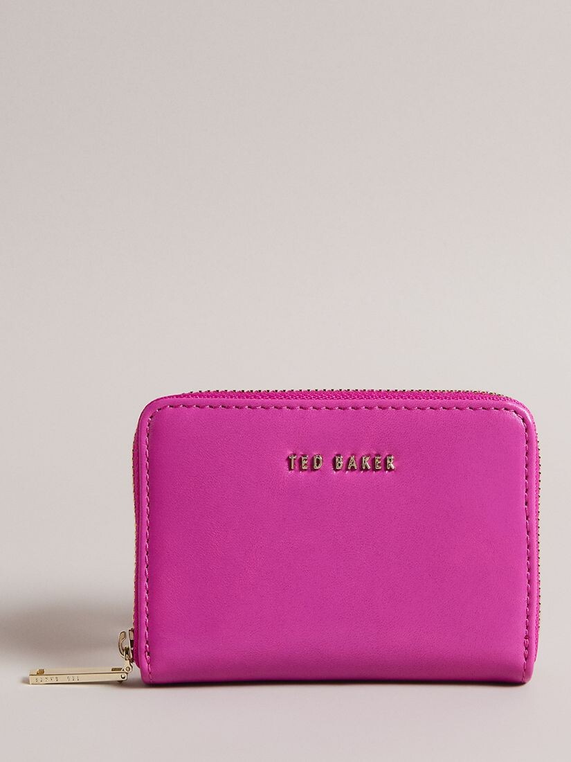 

Маленький кожаный кошелек Lilleee на молнии Ted Baker, розовый горячий