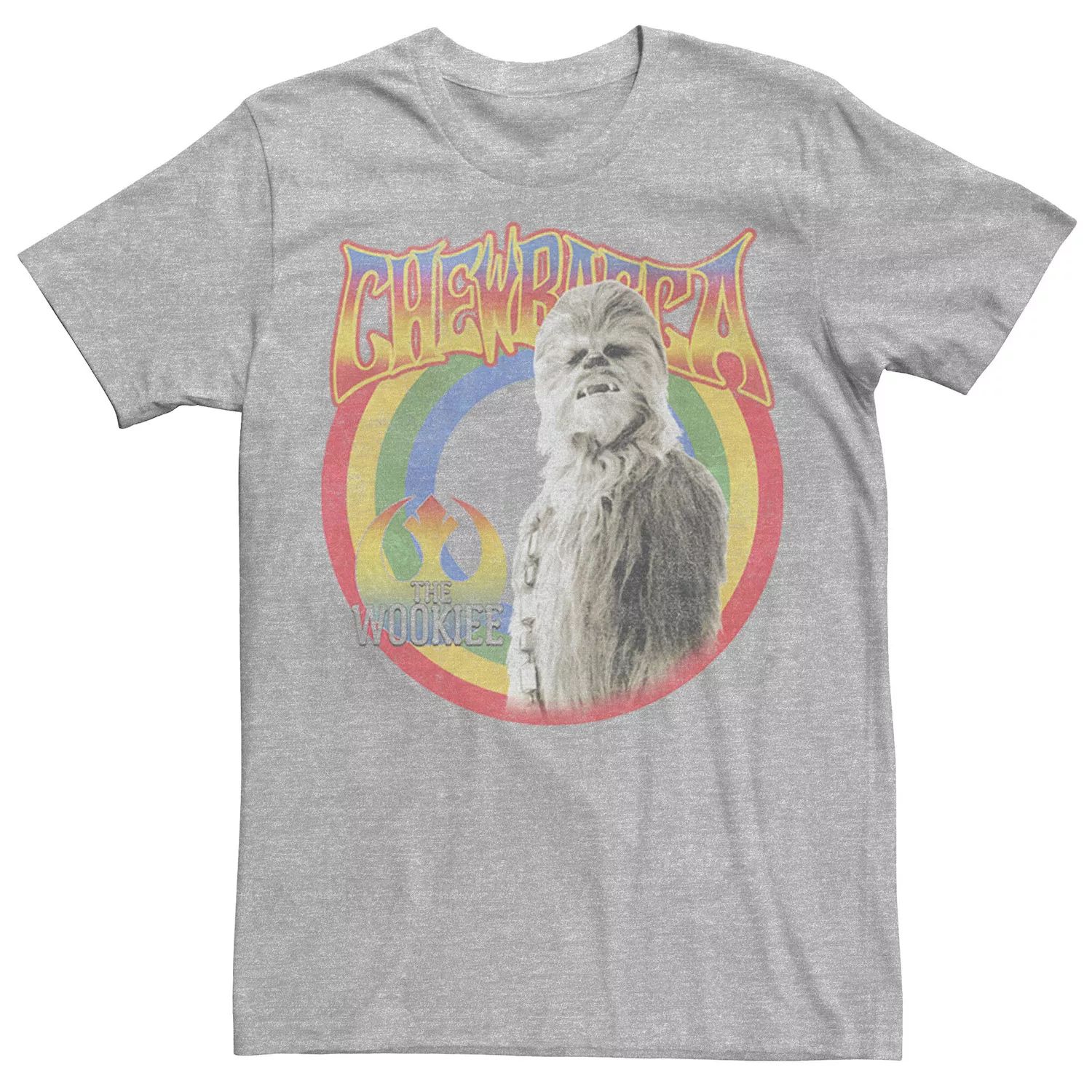 Мужская футболка в стиле ретро Rainbow Chewbacca The Wookiee Star Wars