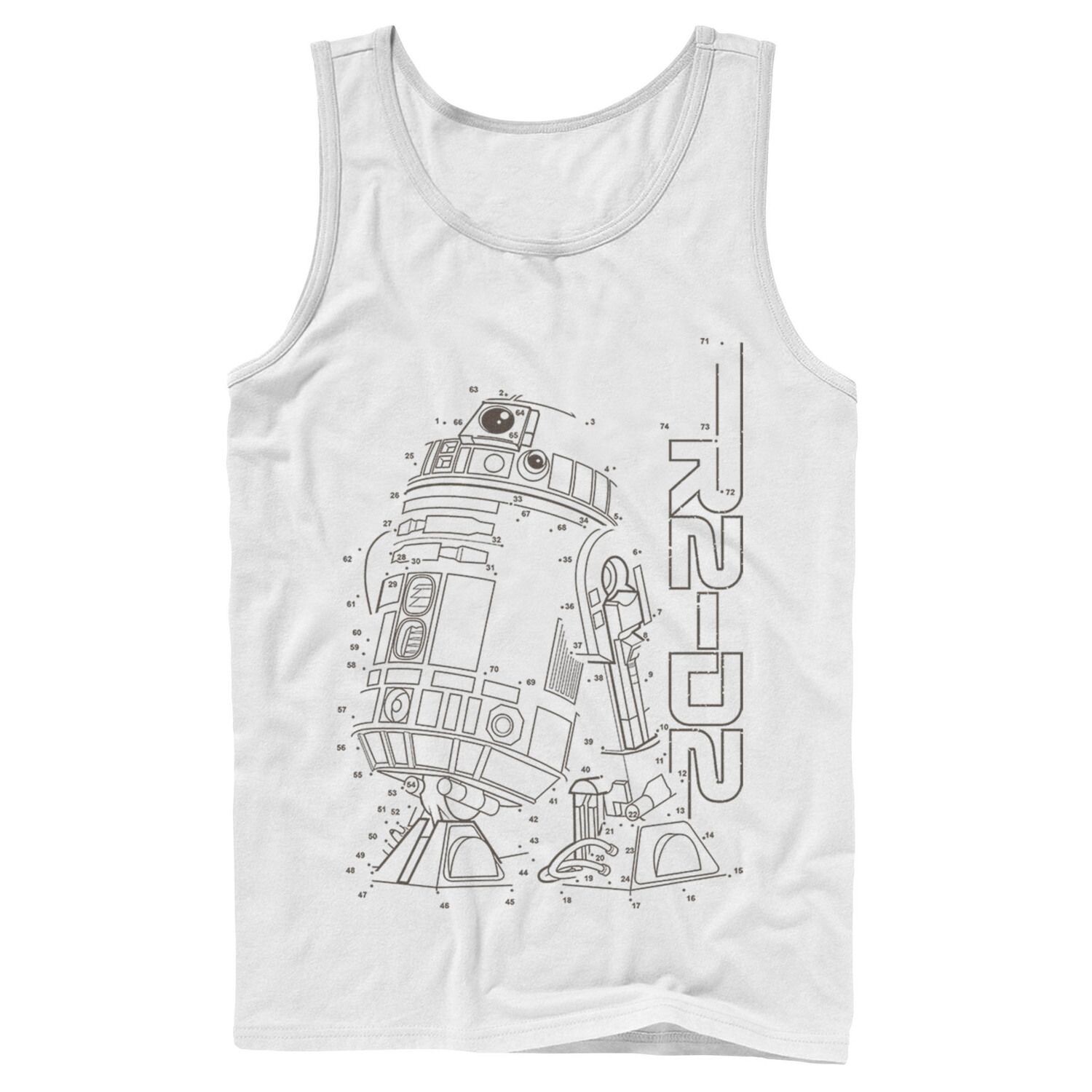 

Мужская майка Star Wars R2-D2 Connect The Dots Line Art Z1