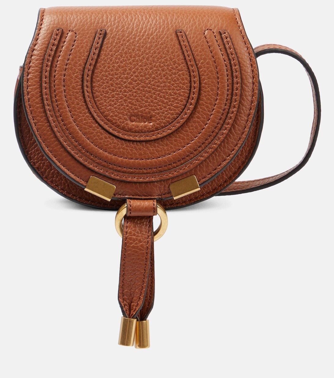 

Сумка через плечо Marcie Mini из кожи Chloé, коричневый