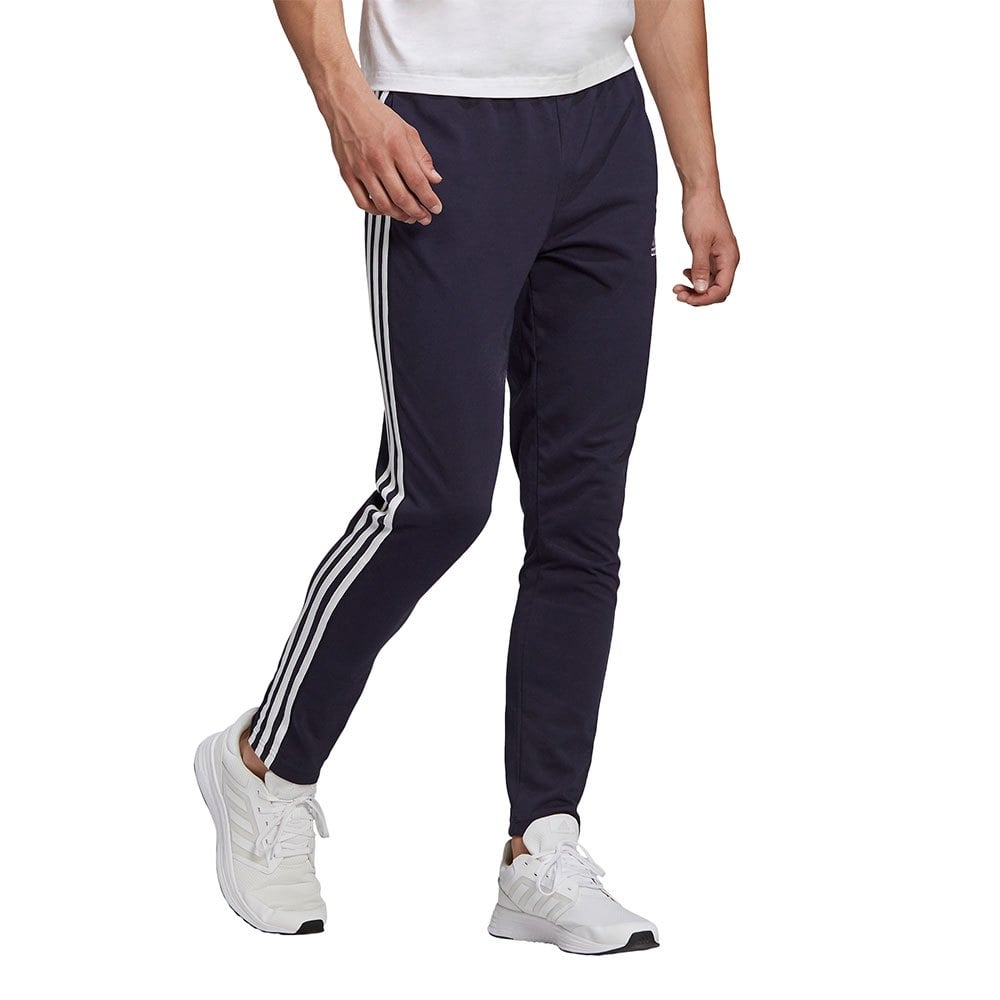 

Брюки adidas Sportswear Essentials Single Jersey Tapered Open Hem 3-Stripes, синий