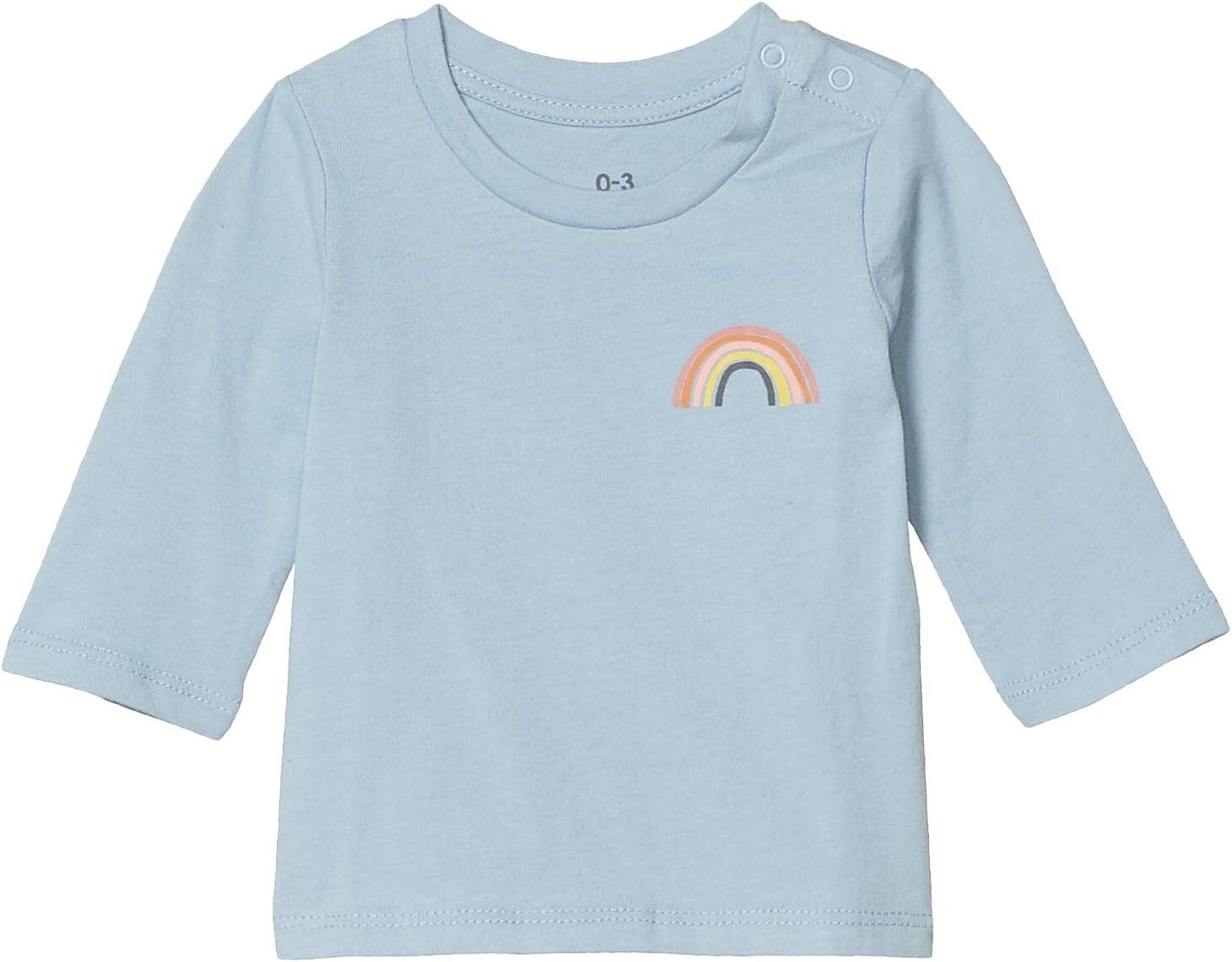 

Футболка COTTON ON Jamie Long Sleeve Tee, цвет Dusty Blue/Sketchy Rainbow