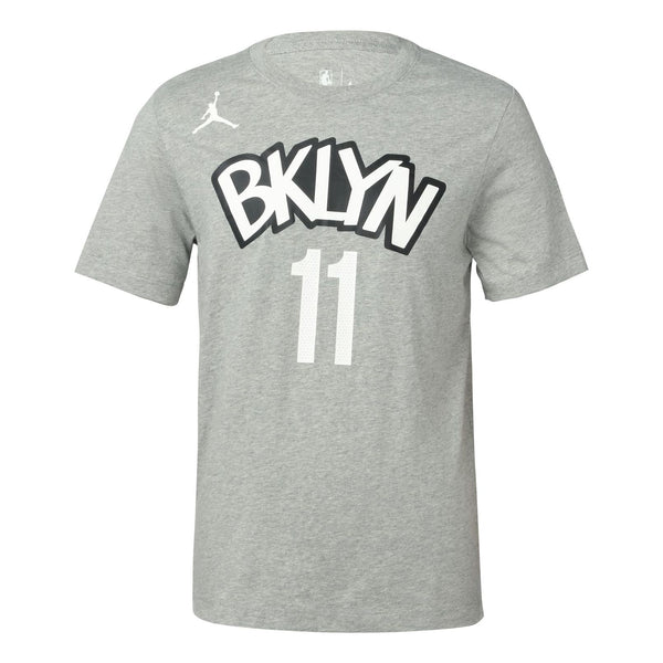Футболка Air Jordan NBA Statement Edition Brooklyn Nets Kyrie Irving 11 Basketball Sports Short Sleeve Gray, серый