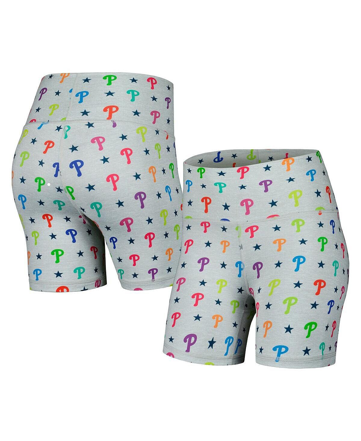 

Женские серые шорты Philadelphia Phillies TLC Rainbow Terez, серый