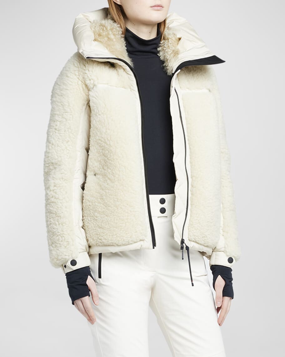 

Пуховая куртка-бомбер из овечьей шерсти Epicea Moncler