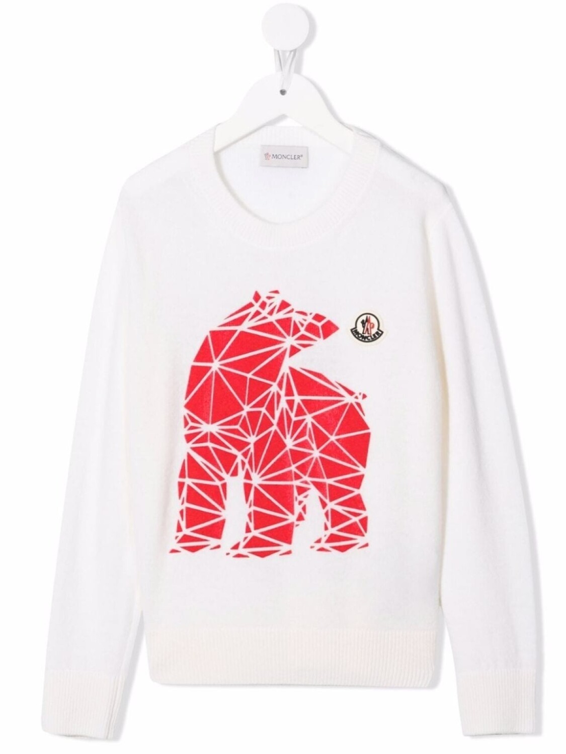 

Moncler Enfant джемпер с геометричным узором, белый
