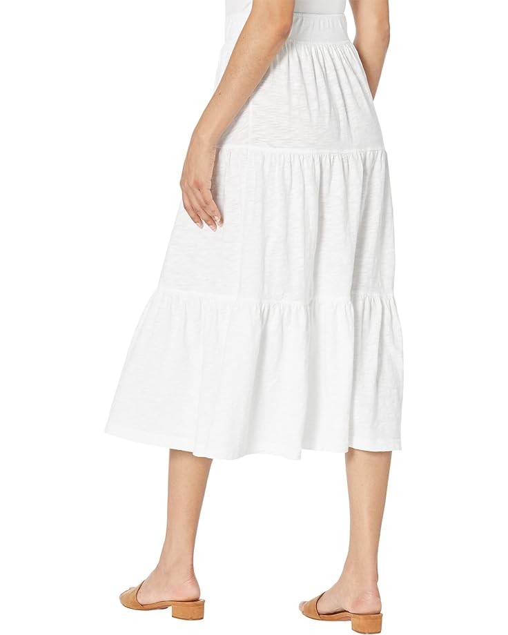 Юбка Mod-o-doc Slub Jersey Midi Shirred Skirt, цвет Sugar