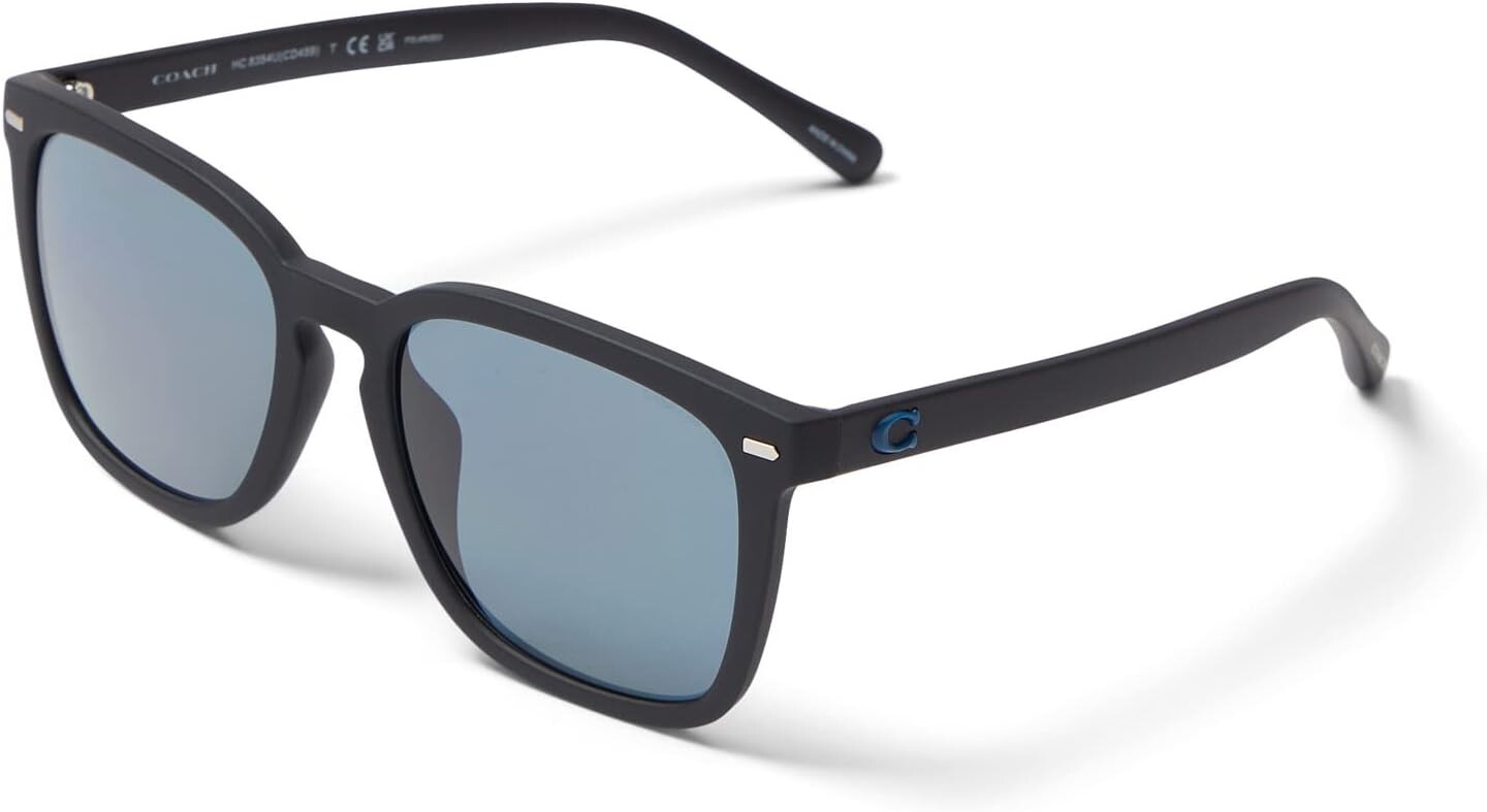 

Солнцезащитные очки HC8354U COACH, цвет Rubber Black/Dark Blue Solid Polarized