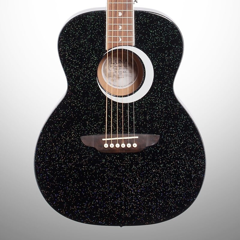 

Акустическая гитара Luna Aurora Borealis 3/4-Size Acoustic Guitar, Black