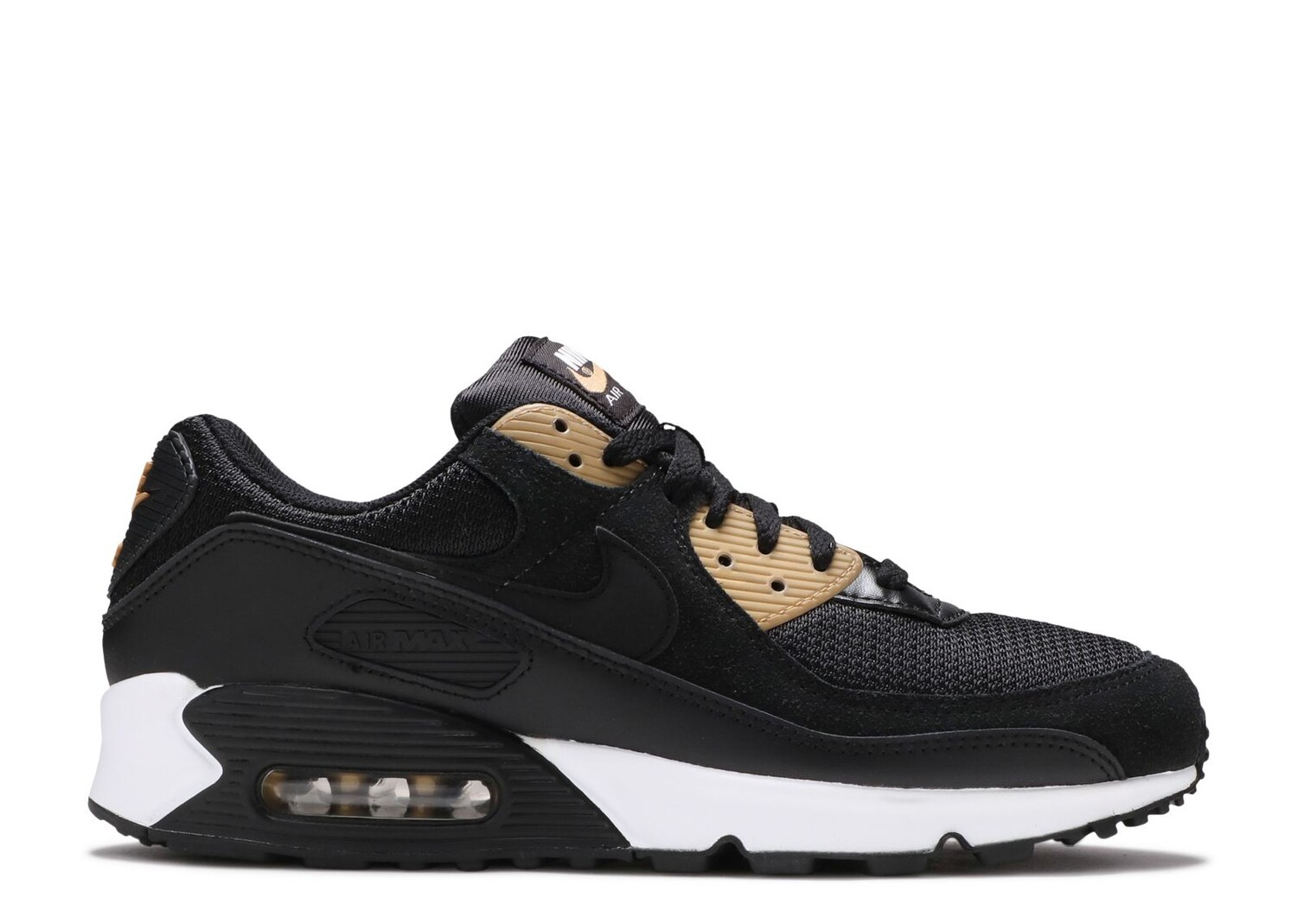 

Кроссовки Nike Air Max 90 'Black Metallic Gold', черный