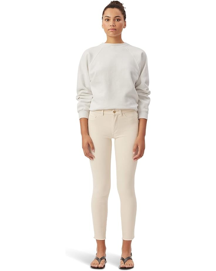 

Джинсы DL1961 Florence Skinny Mid-Rise Instasculpt Ankle, цвет Parchment