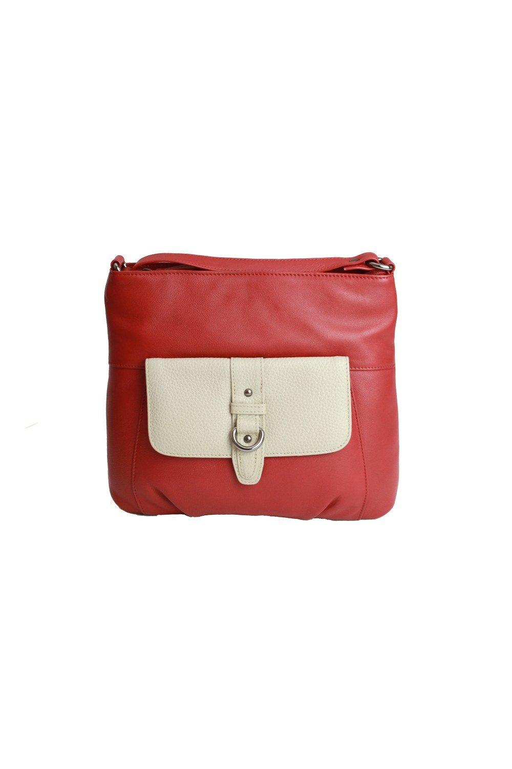 цена Сумка Jemma с контрастным карманом Eastern Counties Leather, красный