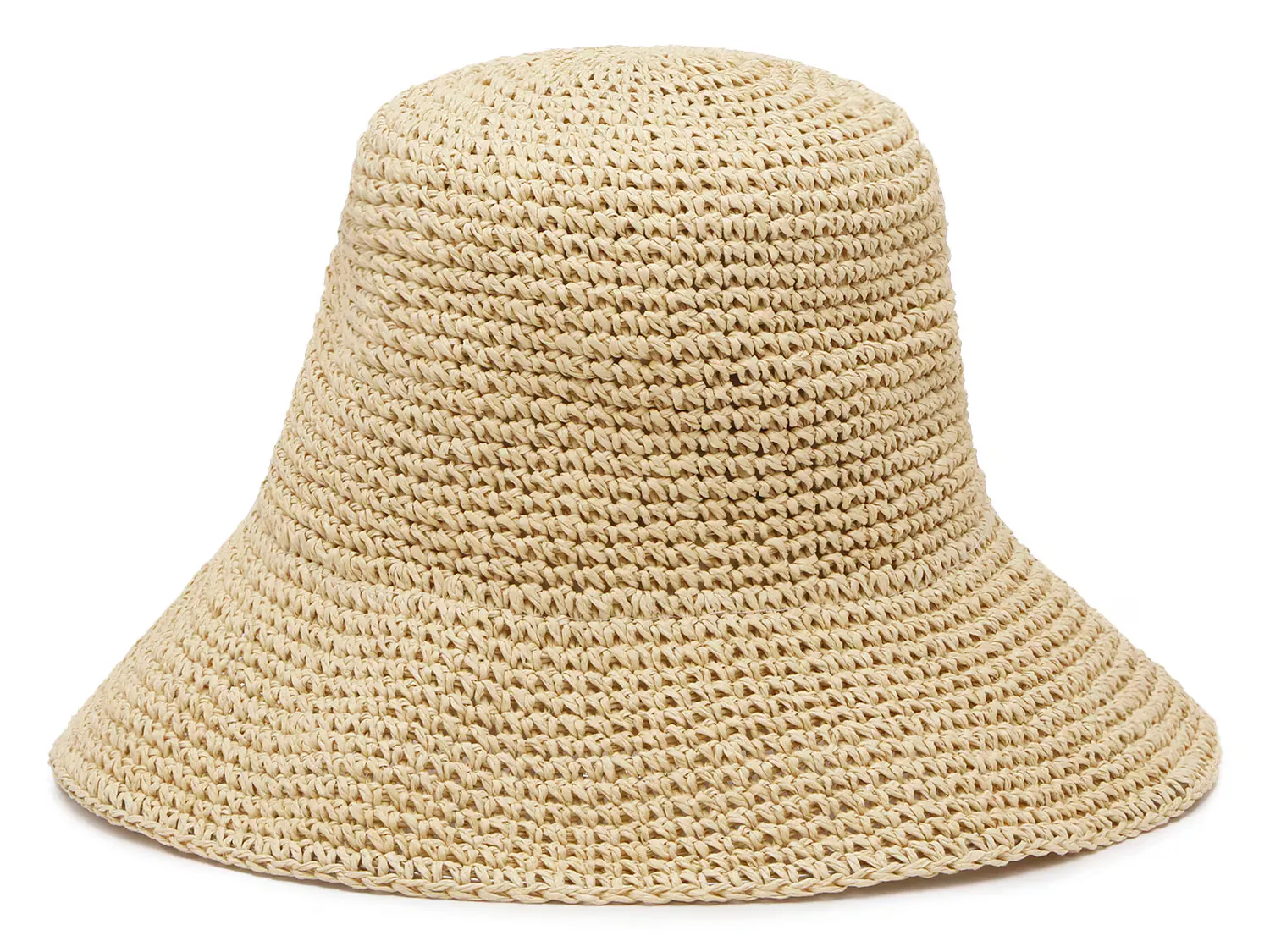 

Шляпа Straw Crochet Bucket Hat Crown Vintage, цвет naturallighttan