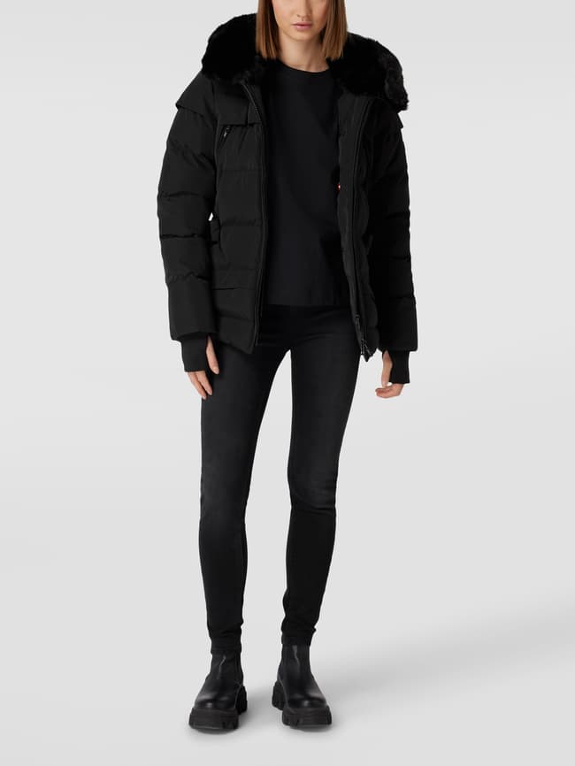 Функциональная куртка Tivana 382 с искусственным мехом Wellensteyn, черный куртка женская wellensteyn westwind l black army