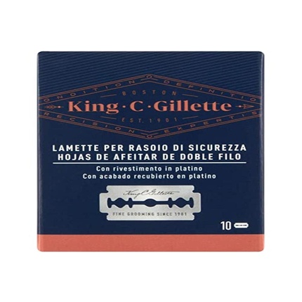 King C. Сменные лезвия для мужской безопасной бритвы, 10 лезвий, Gillette