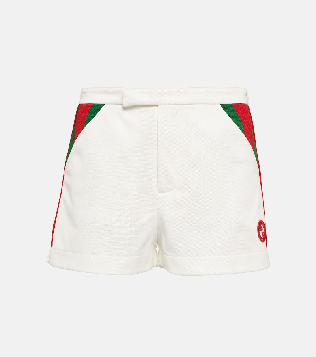 

Шорты Interlocking G Web Stripe GUCCI, белый