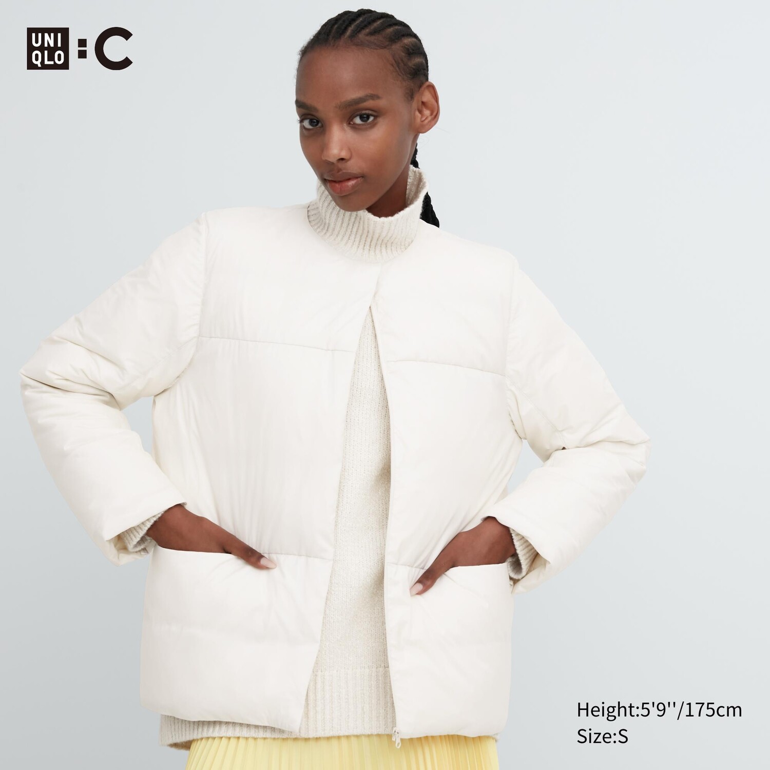 

Легкий пуховик Uniqlo, кремовый, Бежевый