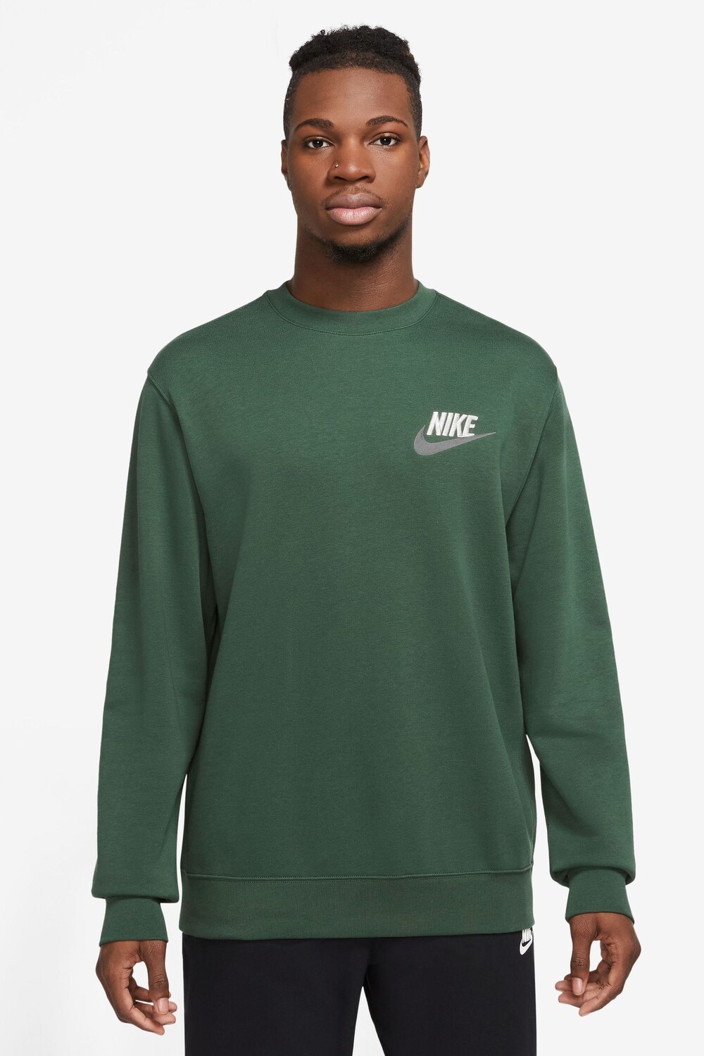 

Флисовая толстовка Club с круглым вырезом Nike, зеленый