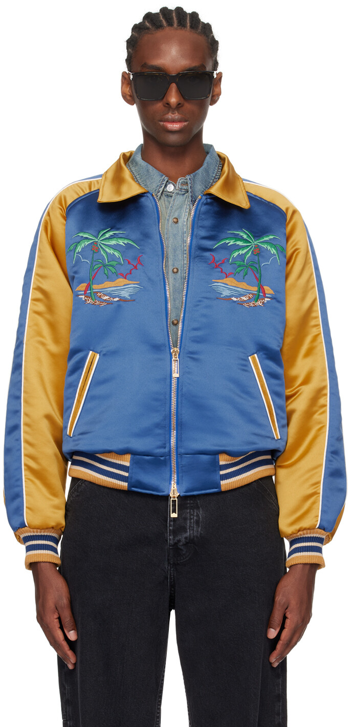 

Сине-желтый бомбер Palm Eagles Souvenier Rhude