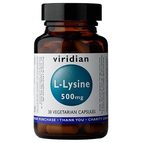 L-лизин в капсулах Viridian L-Lizyna 500 mg, 30 шт sundown naturals l лизин 500 мг 100 таблеток