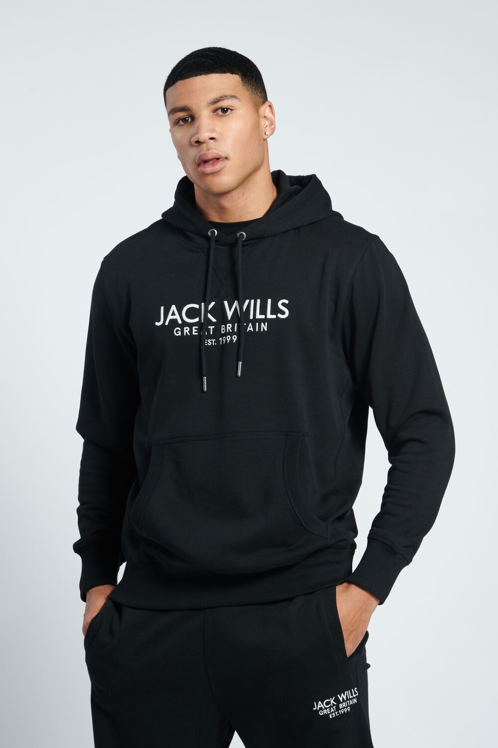 

Черная толстовка с капюшоном Batsford Jack Wills, черный