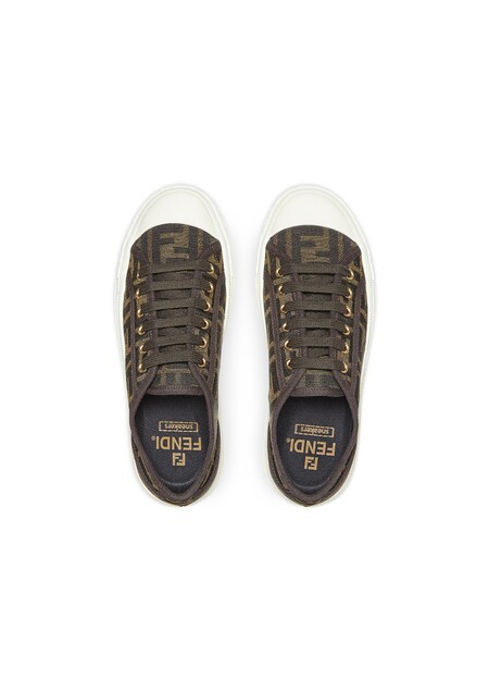 

Низкие кеды из ткани с логотипом FF Fendi