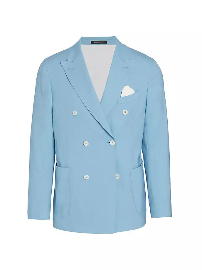 

КОЛЛЕКЦИЯ Двубортное спортивное пальто Saks Fifth Avenue, цвет blue glass