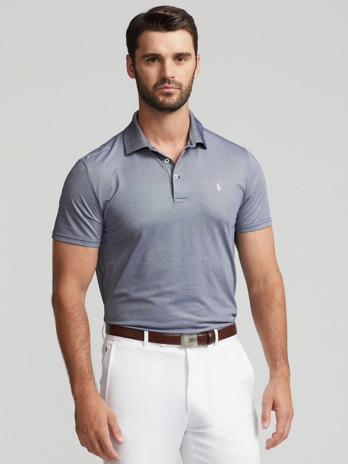 

Рубашка поло приталенного кроя Polo Ralph Lauren Custom, темно-синий/белый французский цвет