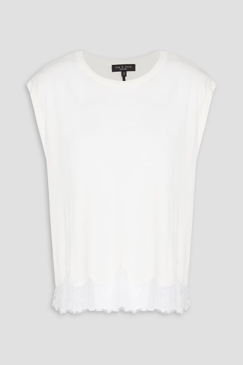 

Топ из джерси с кружевной отделкой Rag & Bone, белый