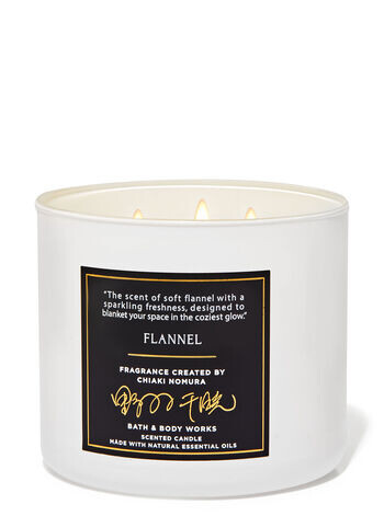 

Свеча с 3 фитилями Flannel, 14.5 oz / 411 g, Bath and Body Works