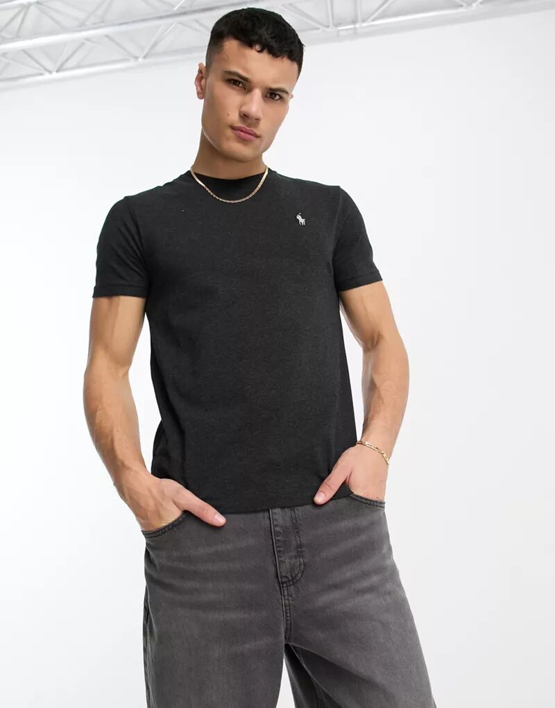 цена Polo Ralph Lauren – футболка черного цвета в крапинку с логотипом бренда, стандартного кроя