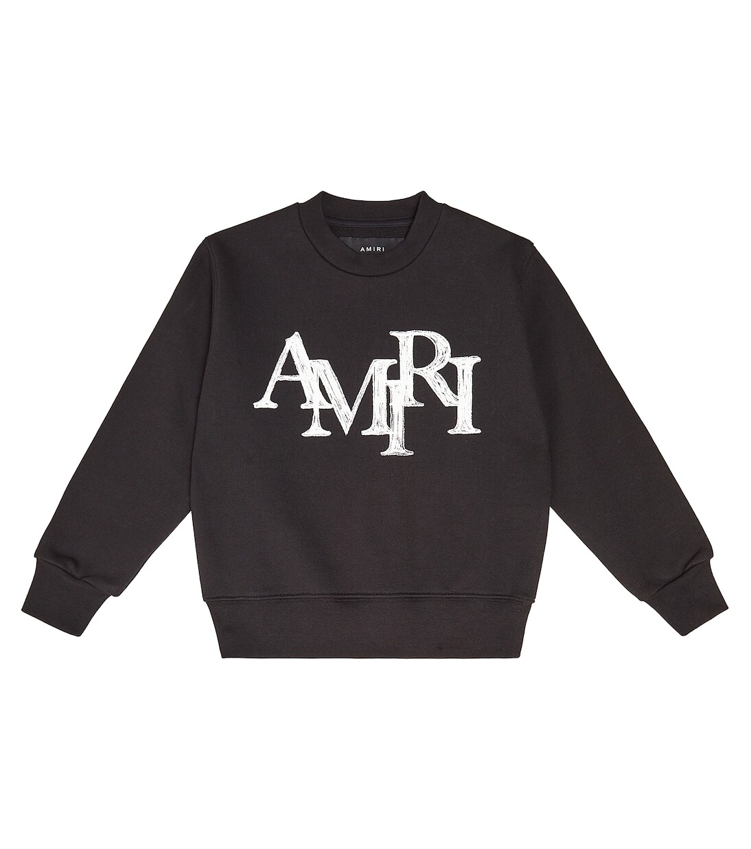 

Хлопковая махровая толстовка с логотипом Amiri Kids, черный