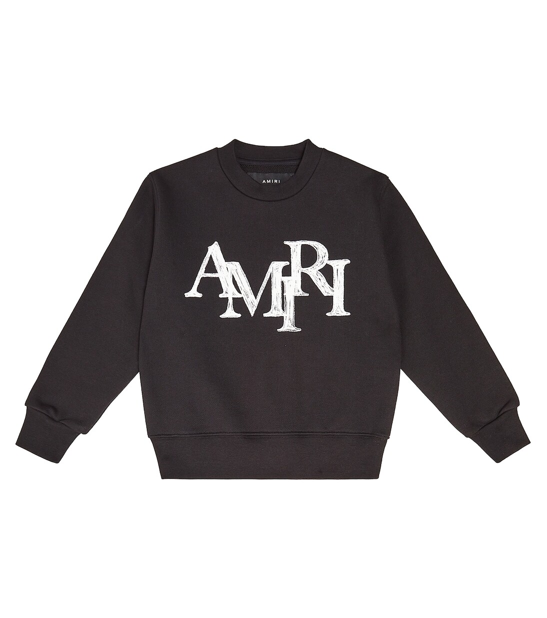 Хлопковая махровая толстовка с логотипом Amiri Kids, черный черный кардиган amiri