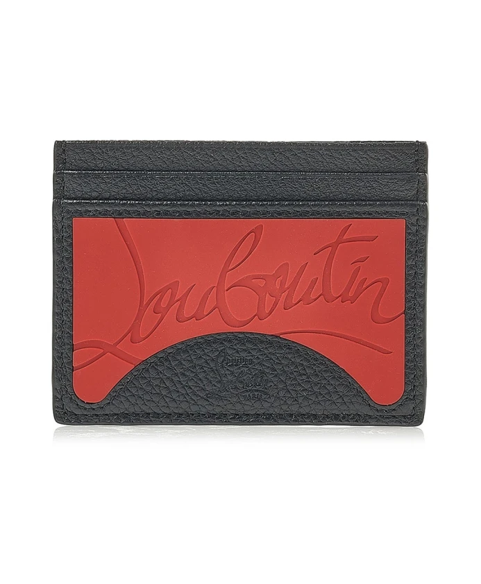 

Кожаный кошелек с логотипом Christian Louboutin, черный
