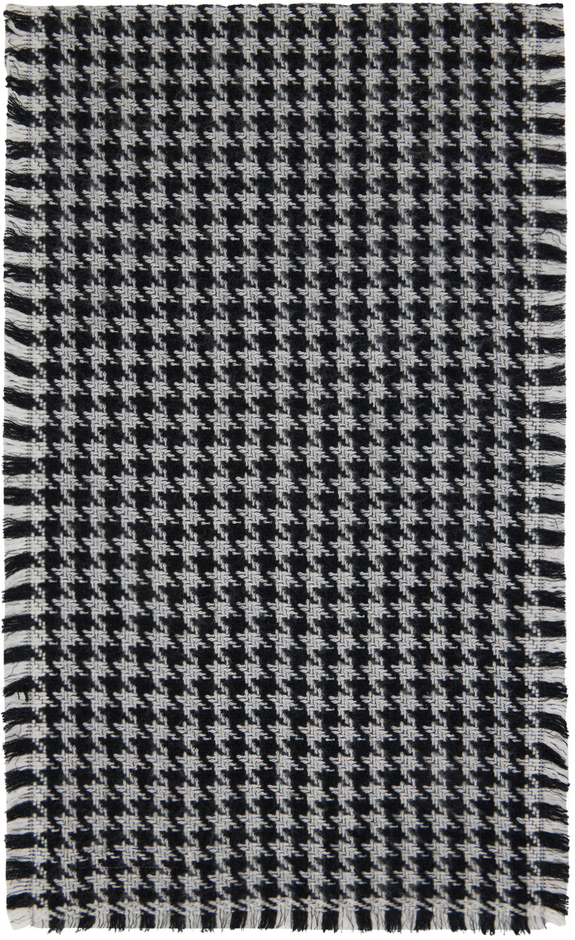 

Черно-белый шарф с узором «гусиные лапки» Acne Studios, цвет Black/White