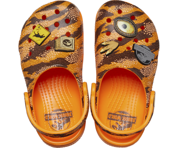 Классические сабо Crocs для малышей Jurassic World, цвет Orange Zing