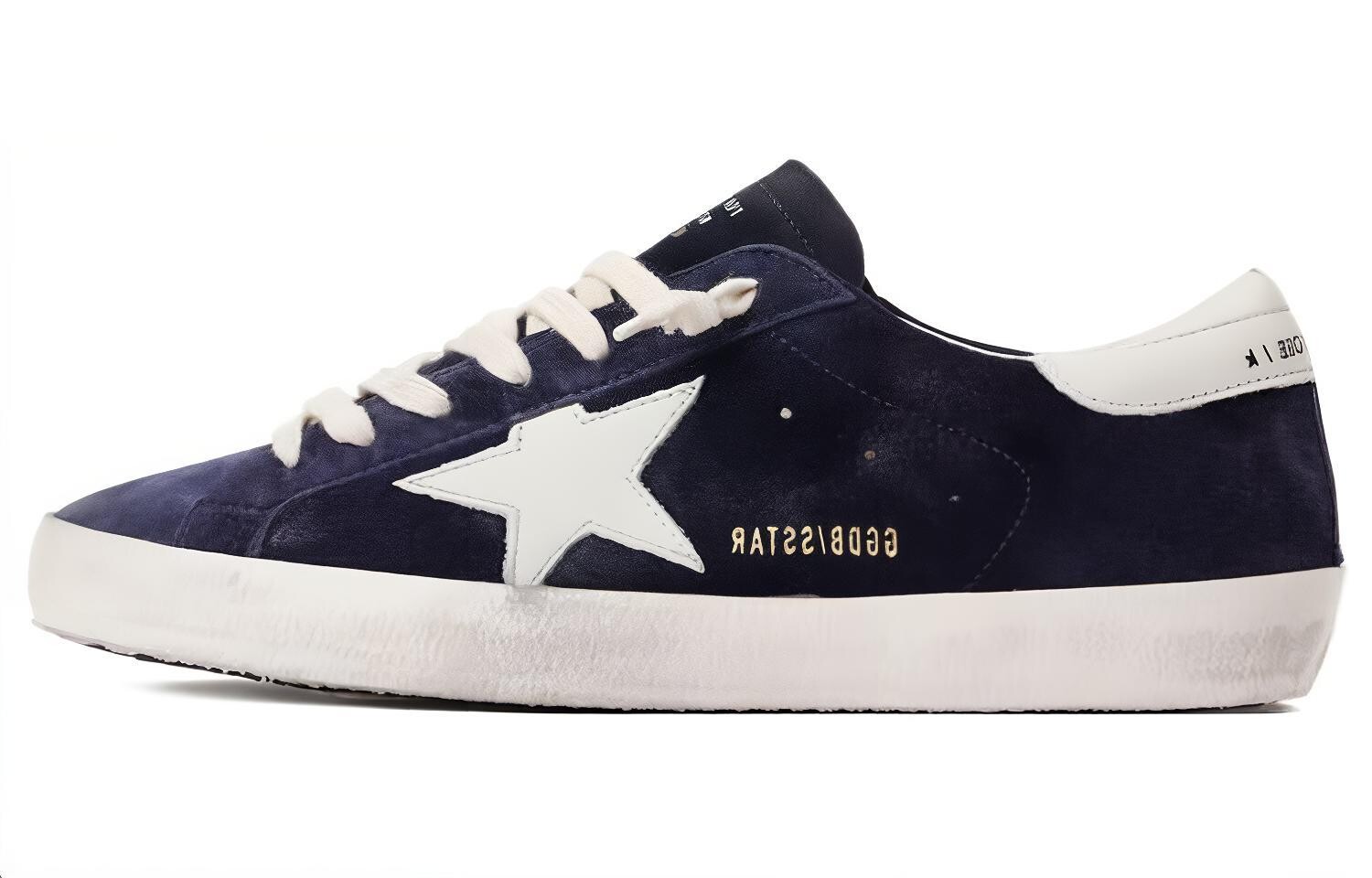 

Кроссовки Golden Goose Super-Star Navy Suede, синий / белый