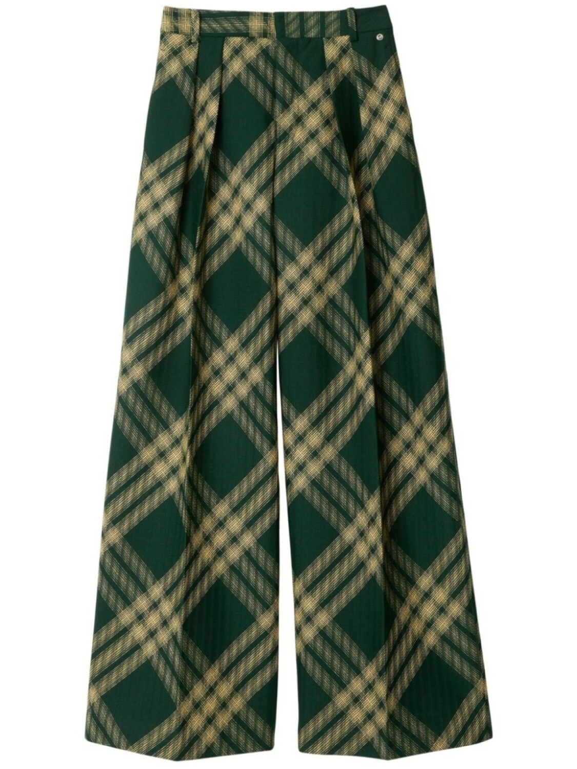 

Burberry шерстяные брюки в клетку, зеленый