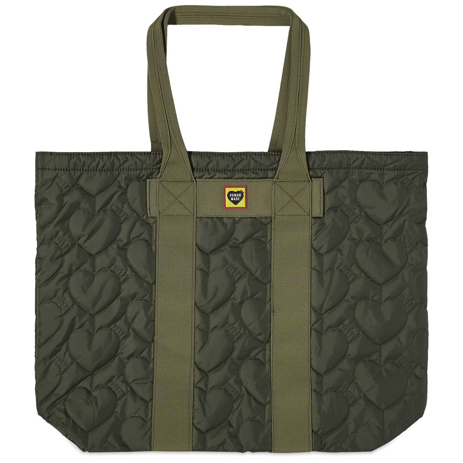 

Сумка-тоут Human Made Heart Quilting, цвет Olive Drab