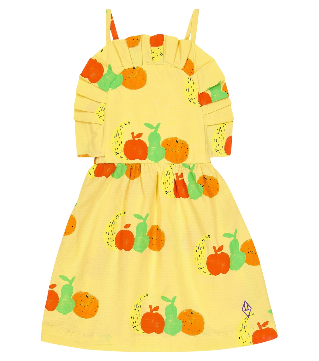 Хлопковое платье с принтом стрекозы The Animals Observatory, желтый
