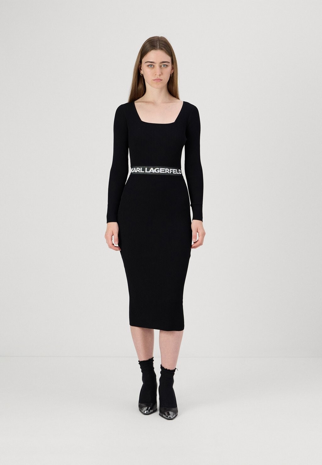 

Платье-джемпер LOGO DRESS KARL LAGERFELD, черный