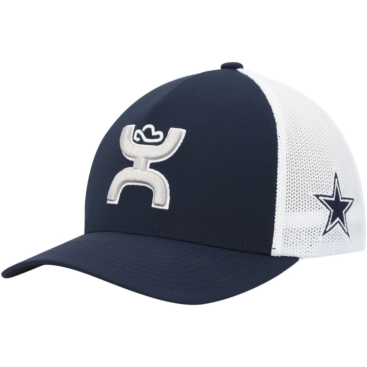 Мужская темно-синяя/белая шляпа HOOey Dallas Cowboys Trucker Flex Hat