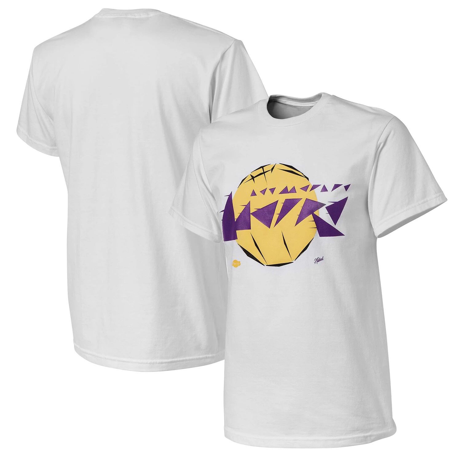 Мужская белая футболка NBA x Naturel Los Angeles Lakers без идентификатора вызывающего абонента
