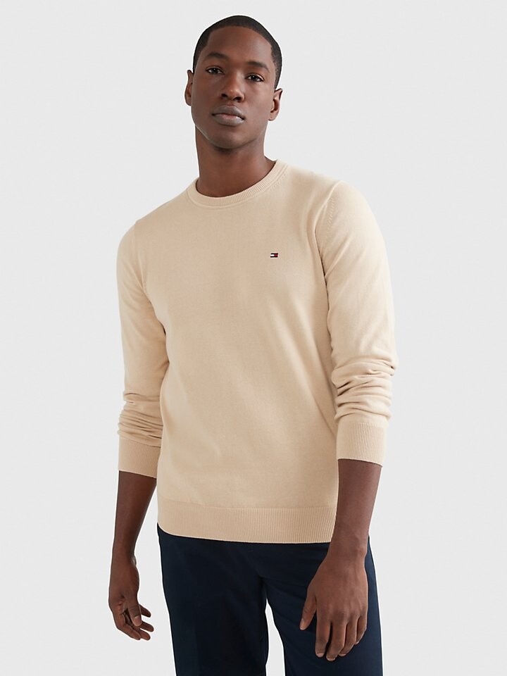 

Однотонный свитер с круглым вырезом Tommy Hilfiger
