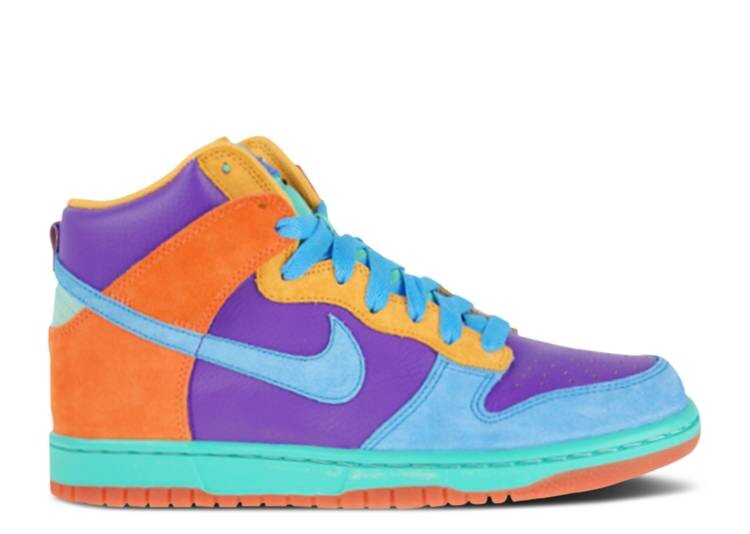 

Кроссовки Nike WMNS DUNK HIGH 6.0 'PURE PURPLE CYAN CORAL', фиолетовый