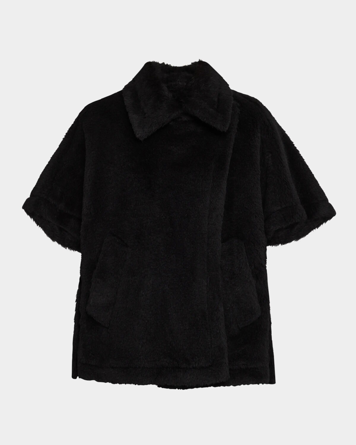 

Накидка Tebe из шерсти и шелка из альпаки Max Mara, черный