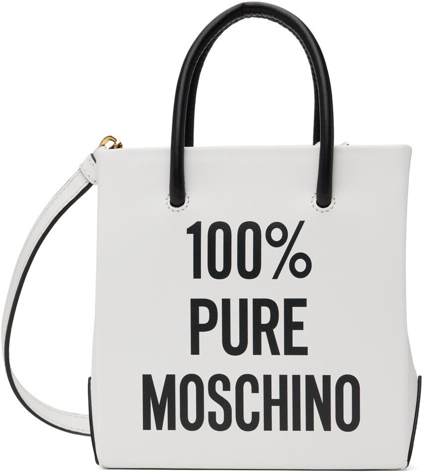 

Белая мини-тоут '100% PURE MOSCHINO' Moschino