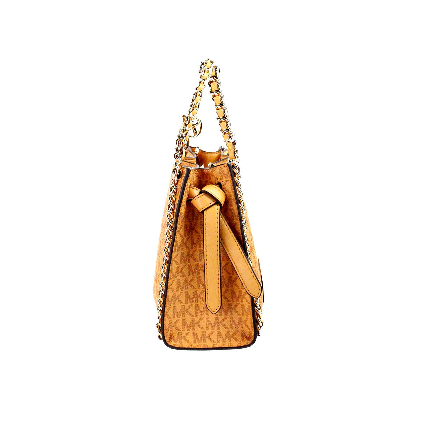 

Michael Kors Mina Маленькая женская сумка через плечо с поясом Cider Signature из ПВХ с инкрустацией цепочкой, мультиколор