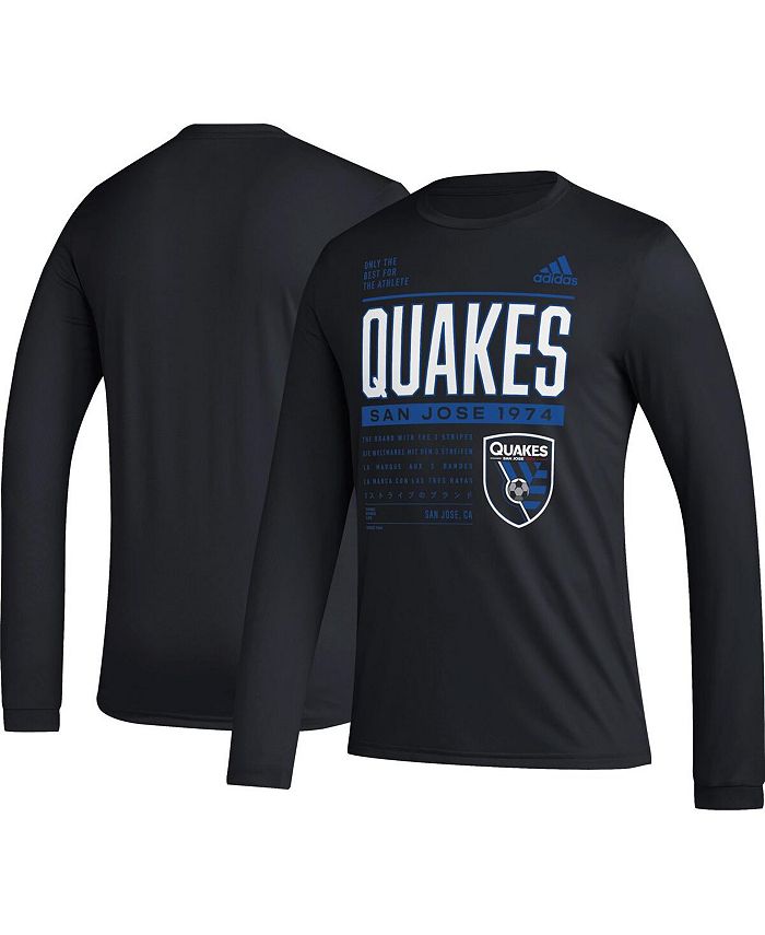 

Мужская черная футболка с длинным рукавом San Jose Earthquakes Club DNA adidas, черный